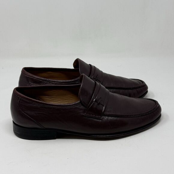 Allen Edmonds Modena Loafers Mens 9 EEE Wide Burgundy Leather Slip On Shoe Italy main image 13
